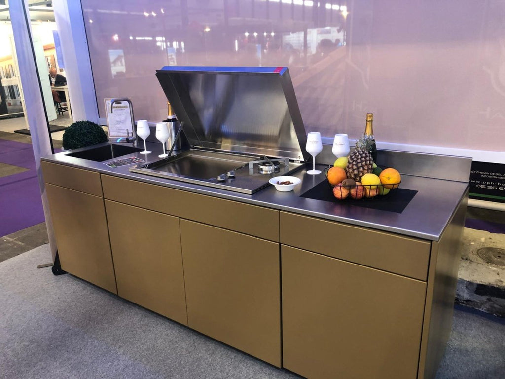 Cuisine de jardin premium en alu et PVC - Terrasse modulable et cuisine extérieure | Guigan Design