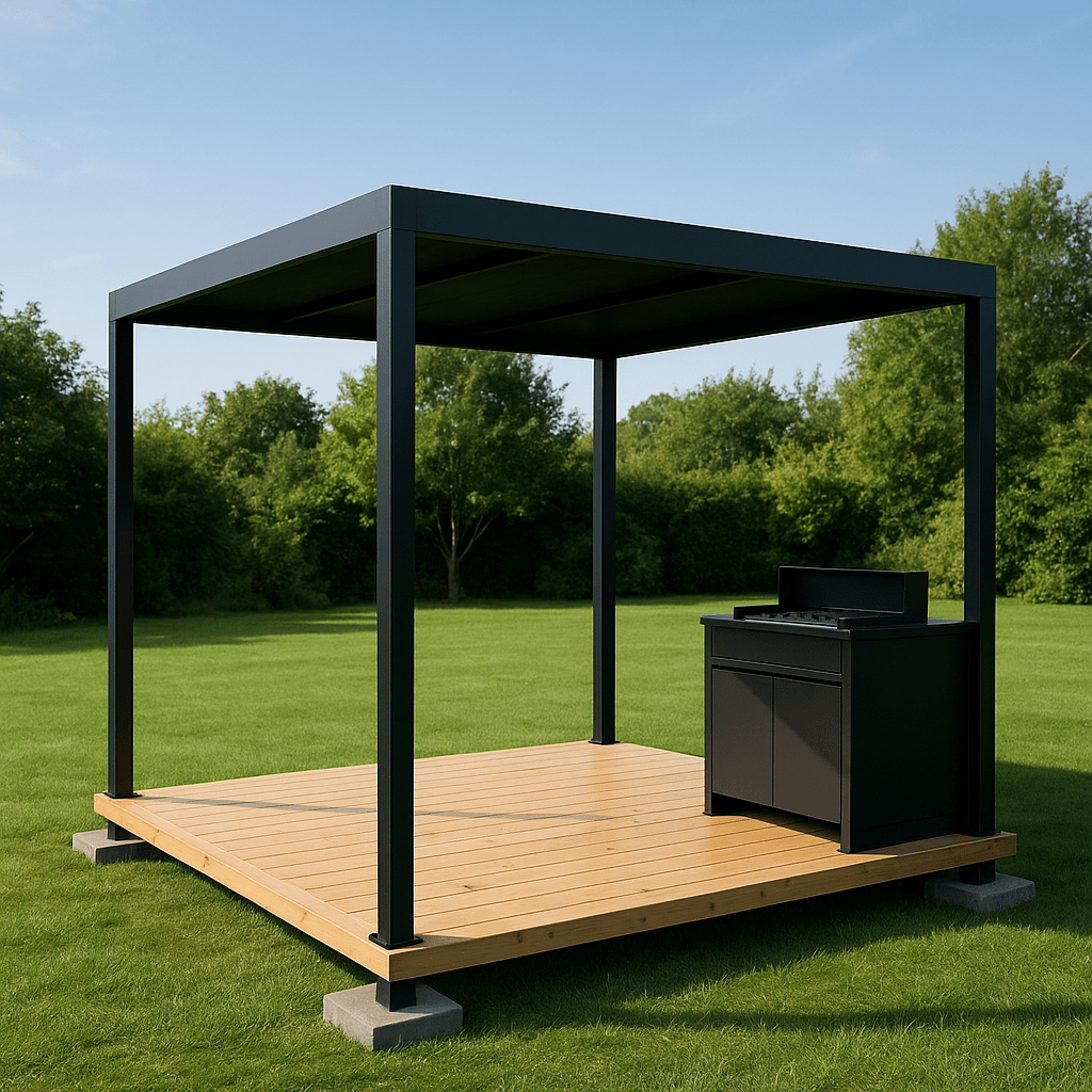 Modèle Essentiel – Terrasse en Kit Démontable - Terrasse modulable et cuisine extérieure | Guigan Design