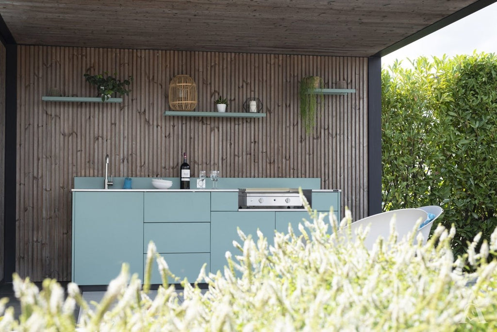 Cuisine de jardin premium en alu et PVC - Terrasse modulable et cuisine extérieure | Guigan Design