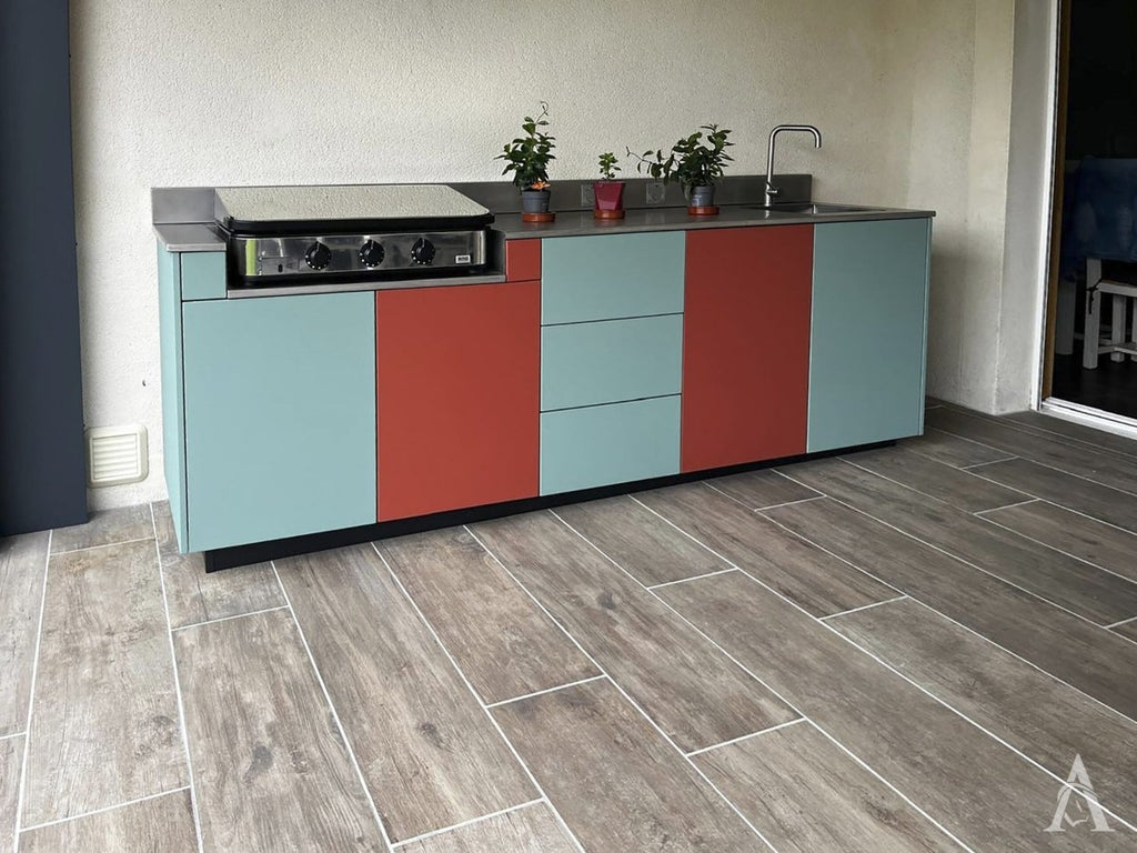 Cuisine de jardin premium en alu et PVC - Terrasse modulable et cuisine extérieure | Guigan Design