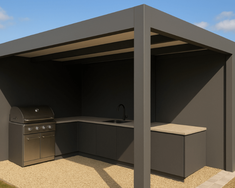 Modèle Premium - Terrasse en kit Démontable - Terrasse modulable et cuisine extérieure | Guigan Design